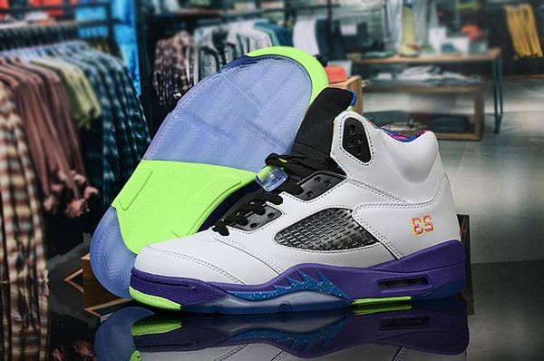 

5 alternate bel white court purple racer pink ghost green men women basketball shoes good quality 5s men sports fashion designer sneakers, White;red