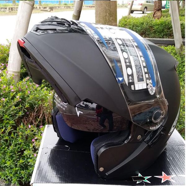 

четыре сезона полный, покрытые анти-туман мотоцикл анфас двойной линзы шлем раскрыть