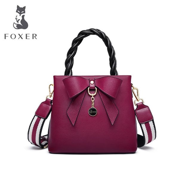 

женщин кожаный мешок 2020 новый лук сумки мода простой ведро мешок плеча contrast crossbody