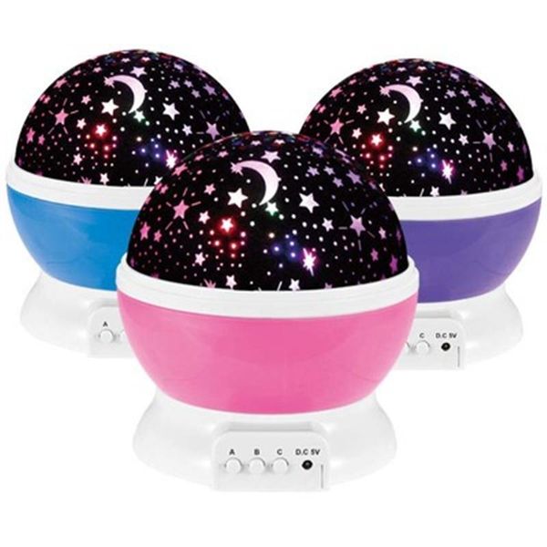 

rotating night light projector spin starry sky star master children kids baby sleep romantic led usb lamp projection