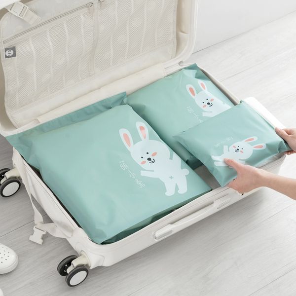 

creative portable travel cosmetics makeup bags bundle pocket cartoon brown bear dustproof bag storage bags