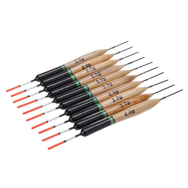 

lixada 10pcs 2g fishing floats paulownia wood fishing tackle tools