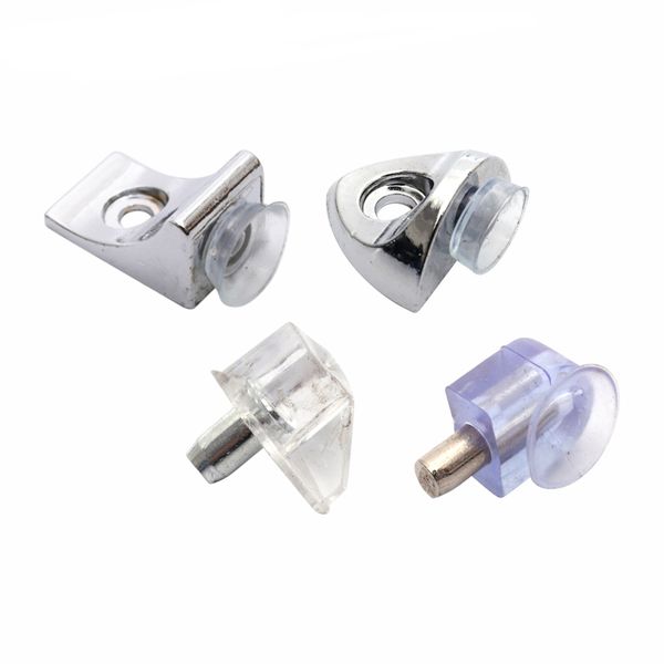 2019 Wall Board To Glass Shelf Support Zinc Alloy Rubber Glass
