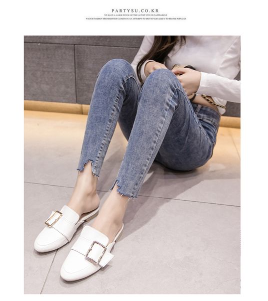 

blue women's tailored waist and hip princess jeans bk140