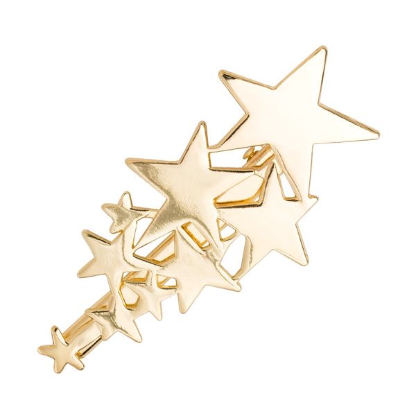 

2pcs new fashion alloy stars hair jewelry women wedding bridal hair clips silver gold hairpins hairgrips girls accessories, Golden;white