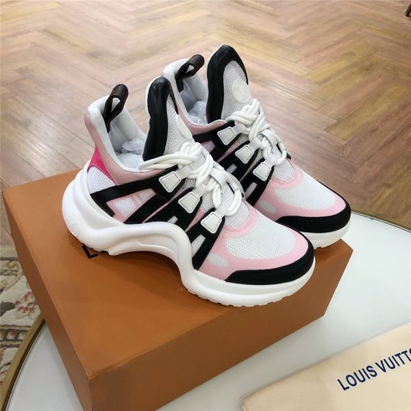 

version italian counter brand women's shoes mesh breathable sports running shoes women's fashion shoes with thick soles 35-41, Black