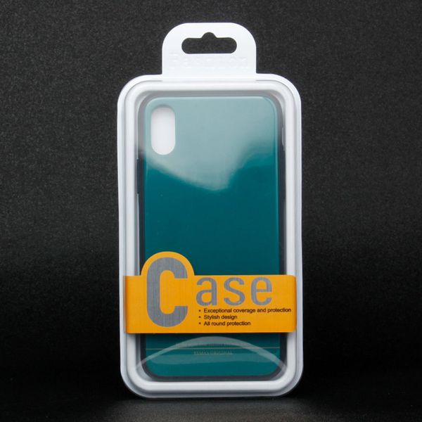 Scatola di imballaggio per custodia per telefono con adesivo personalizzato all'ingrosso per iPhone XS MAX Pacchetto di custodia per telefono cellulare in plastica PVC Samsung S10