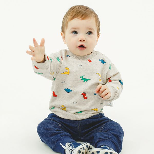 

пальто одежда осень мальчик свободного покроя детская 2019 новый мальчик ребенок прилив мультфильм динозавр толстовки дети толстовки детская, Black