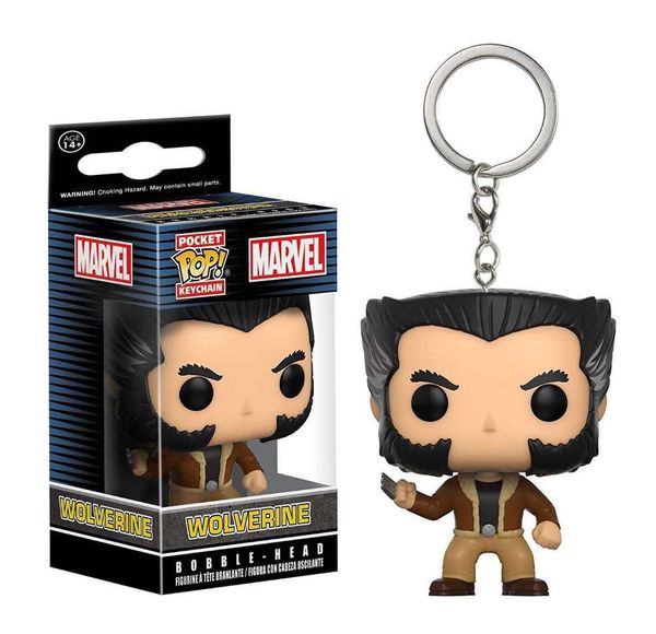 

lowprice 10p funko pocket pop keychain - wolverine vinyl figure keyring with box toy gift good quality ing