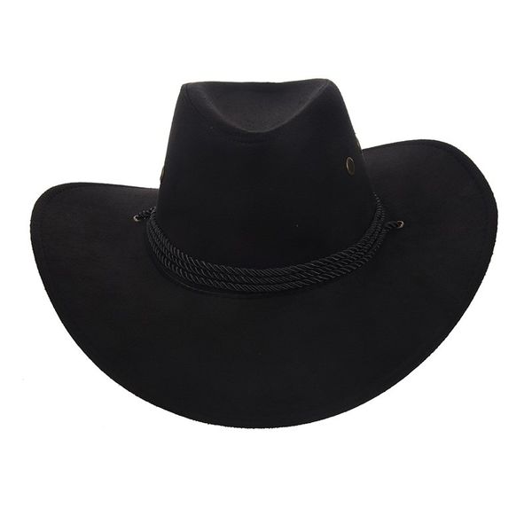 

new cowboy cap suede look wild west fancy cowgirl hat black