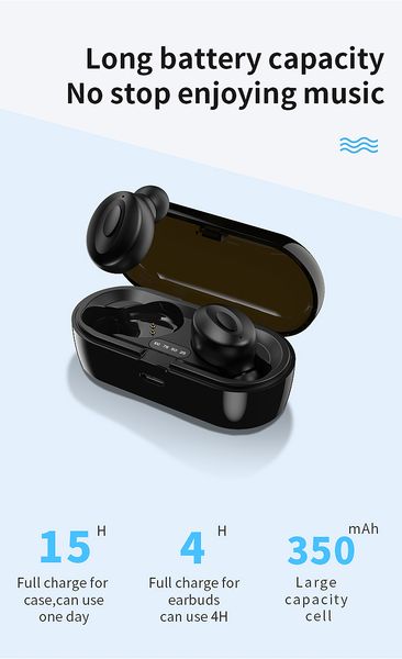 

xg15 tws bluetooth earphone headset wireless stereo twins in-ear headset stereo very good sound effects factory new product with charger box