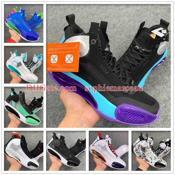 

2020 new jumpman xxxiv 34 eclipse blue void green white black red mens basketball shoes for 34s men's sports sneakers shoes