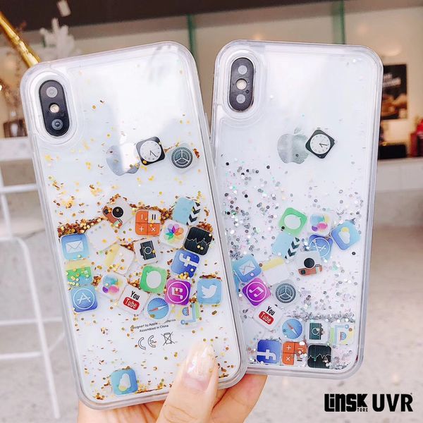 coque iphone xr liquide paillettes