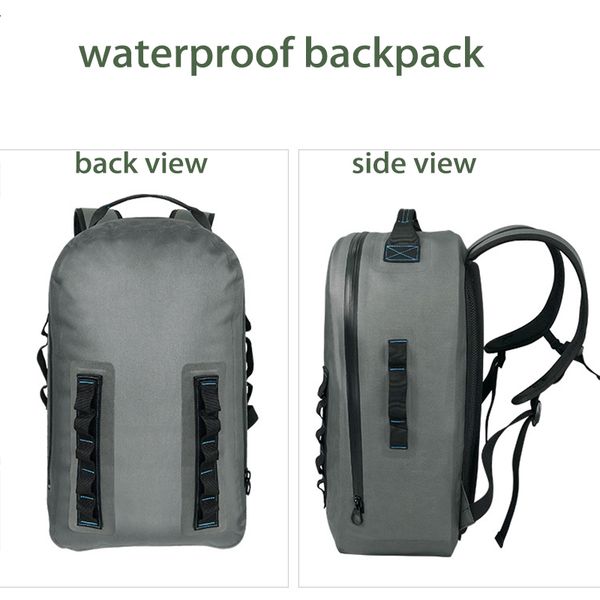 Die Fabrik bietet ein wasserdichtes Innentaschendesign, einen luftdichten Rucksack-Trockenbeutel, hochwertiges TPU für Outdoor-Sportarten und ein individuelles Logo