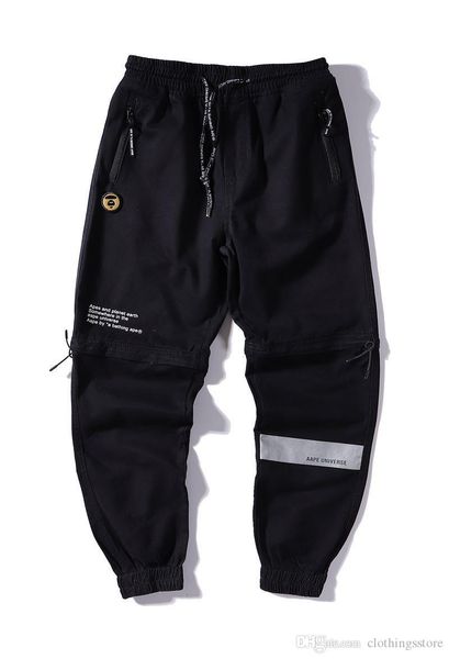 

классический прилив брендовые брюки мужские дизайнерские джинсы роскошные модные шаровары тренд обезьяна-человек печатные спортивные брюки с, Black