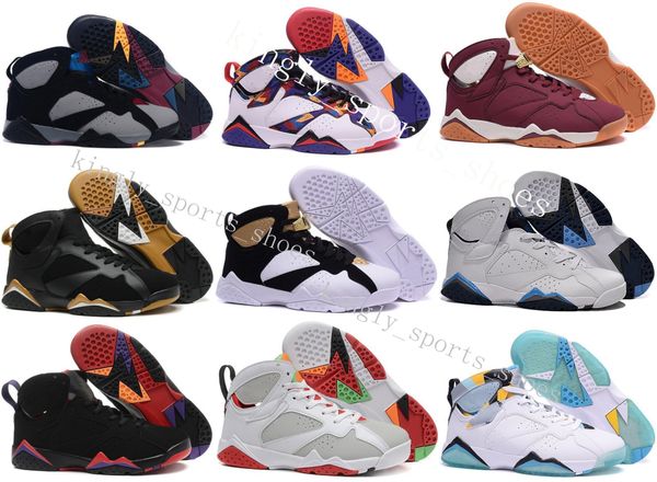 

7s bordeaux raptor ray allen tinker alternate olympic men basketball shoes 7 reflections of champion french blue sneaker with box sevenfive