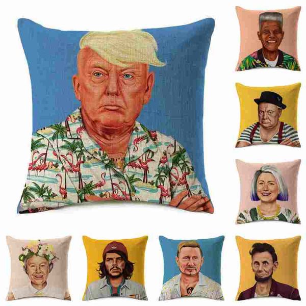 

limited edition donald trump cushion cover usa president pillow case invisible zipper square polyester fiber trump pillow cover