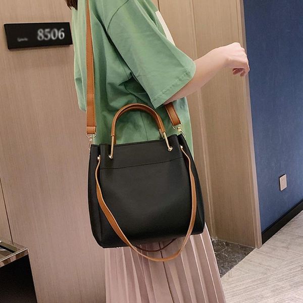 

2020 womens leather shoulder bags simple female messenger crossbody bag handbag messenger bag big tote sac bols