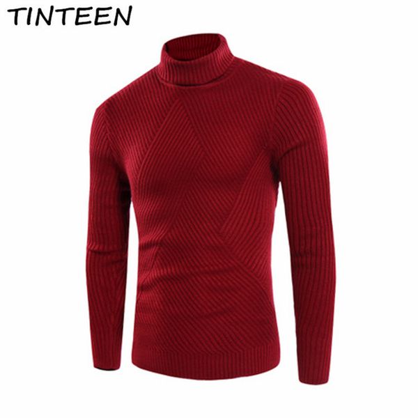 

tinteen 2018 men's sweater / fashion slim solid color pullover / teen fashion new joker knit sweater turtleneck hxh135, White;black