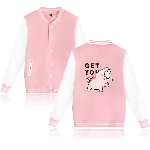 

new 2019 year of the pig sala jacket casual winter women k- hip hop female fans sala baseball jacket clothes, Black;brown