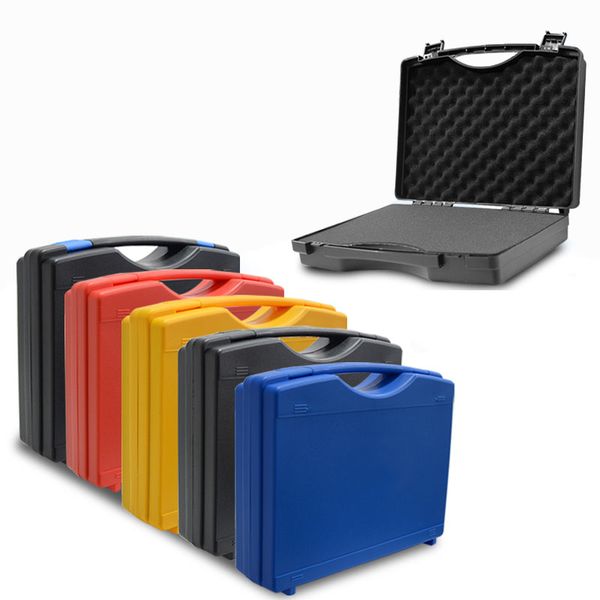 

toolbox portable plastic box protective safety instrument box equipment storage case with sponge 340x273x83mm