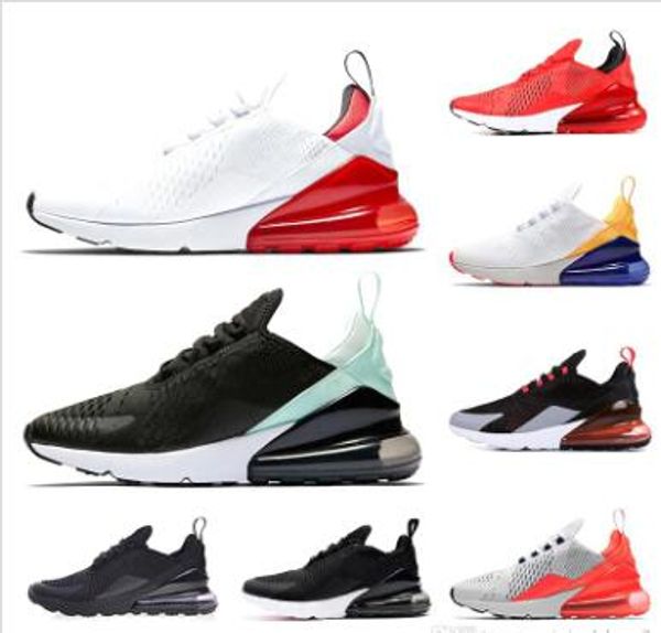 

2019 brand new air 27c men designer shoes flair triple black trainer women air cushion casual shoes sneakers size 5.5-11, White;red