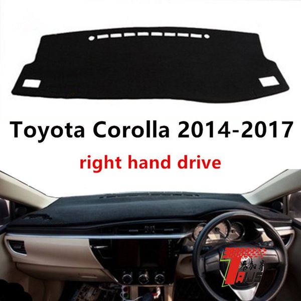 

taijs right hand drive car dashboard cover for corolla 2014-2017 dacron 3colors auto dashboard carpet mat for
