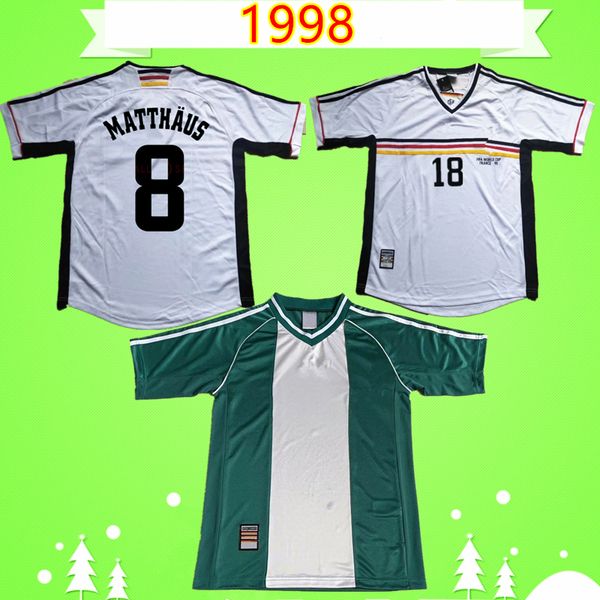 

germany deutschland jersey финал 1998 ретро футбола shirt 98 дома белый vintage футбол джерси классический kirsten йеремис moller marschall, Black;yellow