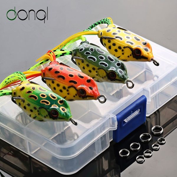 

4pcs/box soft frog fishing lures double hooks 6g 9g 13g water ray frog artificial minnow crank soft bait fishing tackle