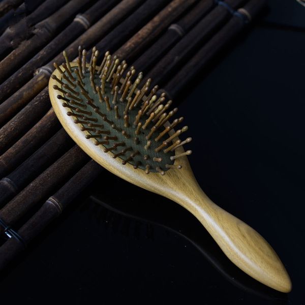 

1pc air cushion massage comb green sandalwood hair airbag comb g0416, Silver