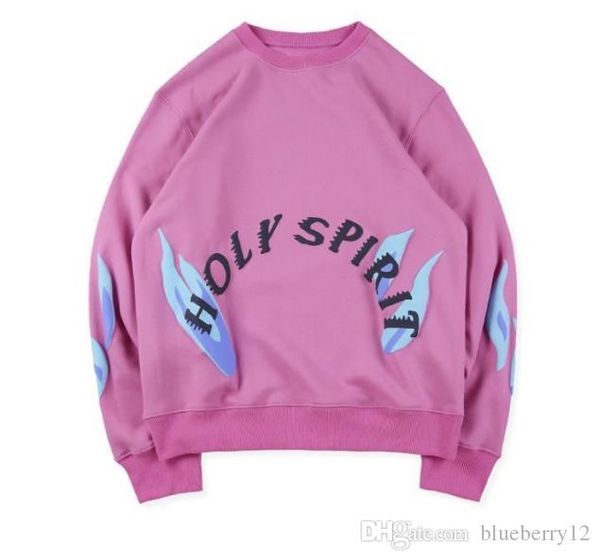 

kanye west holy spirit mens sweatshirts letter printing sweatshirts streetwear hip hop style asian size s-xl, Black