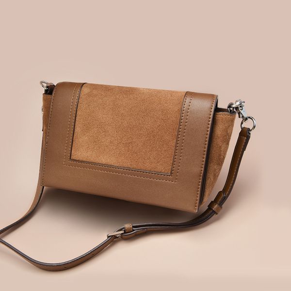 

leather women's bag 2019 autumn and winter new retro stitching women's shoulder diagonal bag frosted small square women