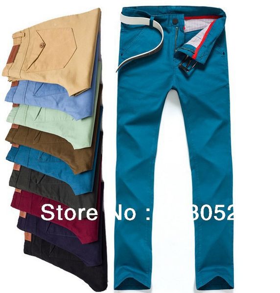 

candy denim 9 color leisure and casual pants 2013 new style cotton men's jeans novelty trousers straight leg size:28~38, Blue