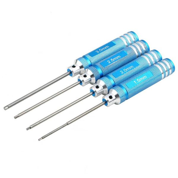 

4pcs metal hexagonal hex screw driver screwdrivers tools set 1.5mm 2.0mm 2.5mm 3.0mm for rc helicopter
