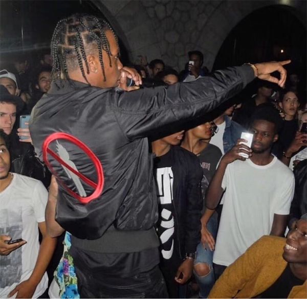 

travis scono bystanders bomber jacket men women hip hop force pilot jacket winter coats jackets, Black;brown