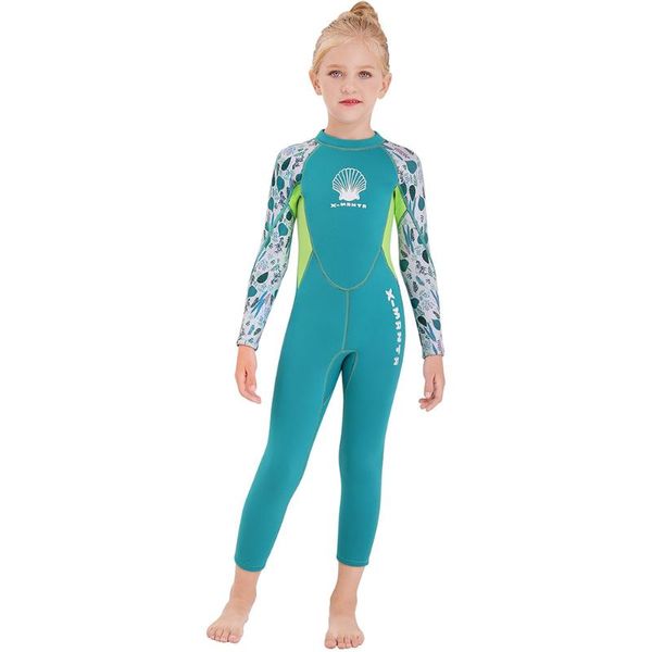 

2.5mm neoprene children girls wetsuit zipper clothing wet suit diving underwater durable safety watering elements