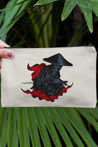 

angemiel clutch katana holding sinirli ninja portfolio hand makeup bag, Silver