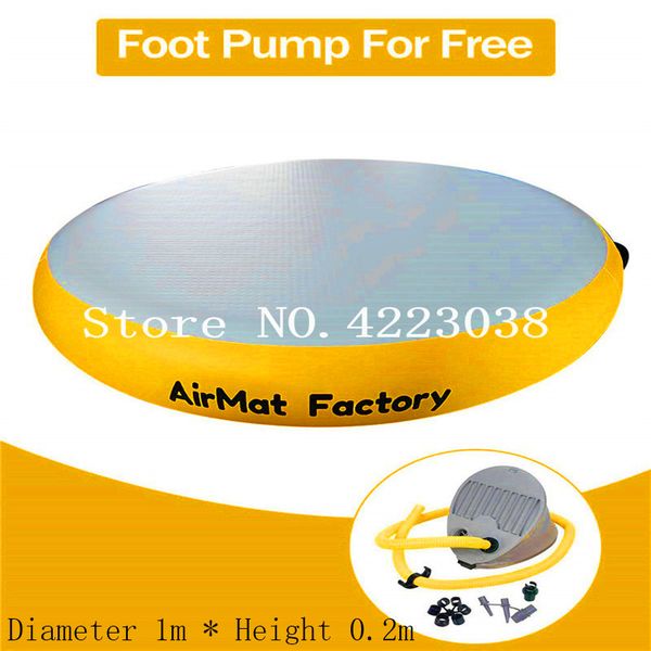

diameter 1m x height 0.2m airspot gymnastics air track - inflatable air track tumbling mat