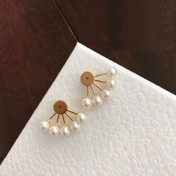 

с box fashion brand у марки перл-дизайнерские серьги для леди женщины вечеринка свадебные любители подарочные обручальные украшения роскошны, Golden;silver