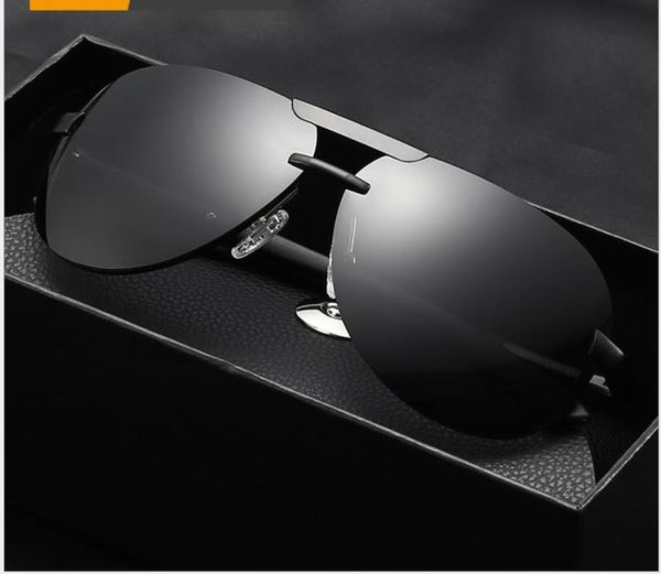 

polarized sunglasses aluminum magnesium alloy men's cycling sunglasses double beam metal mirror sunglasses, White;black