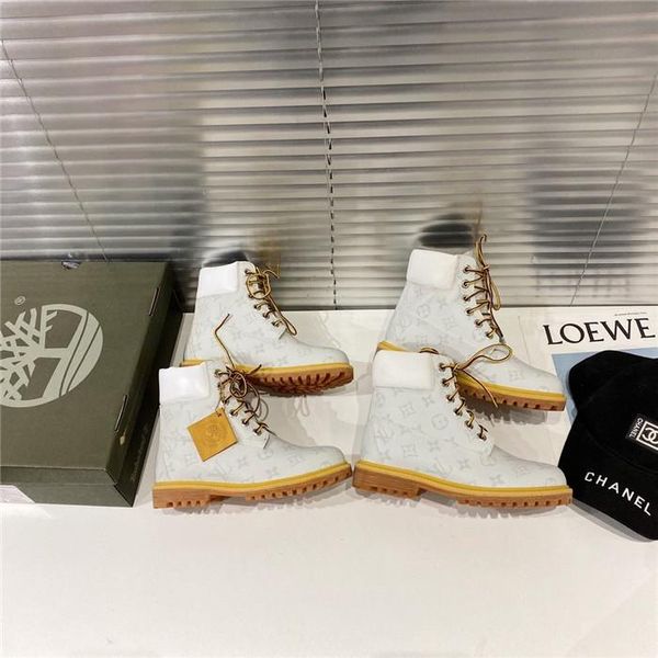 

new men's martin boots british plus velvet winter waterproof wild trend couple rhubarb boots women's short boots fashion wild 05, Black