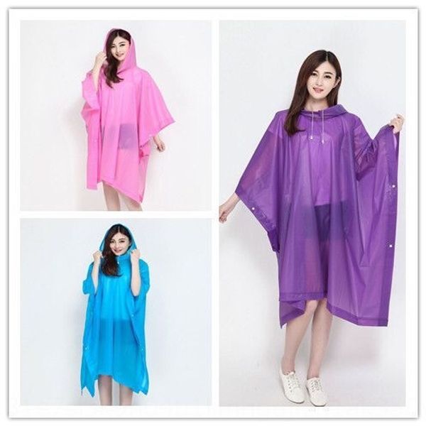 

09hse non-disposable one-time outdoor multi-purpose poncho hiking non-disposable raincoat eva thickened one-time travel raincoat, Red;brown