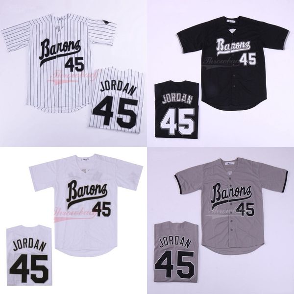 

Mens Birmingham Barons Jerseys Michael 45# Black White Grey stitched Movie Baseball Jersey Cheap Fast Shipping S-XXXL