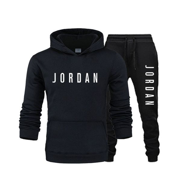 

brand fashion tracksuit warm and velvet men sport patchwork set hoodie sweatshirt gyms fitness pants workout running suit, Gray