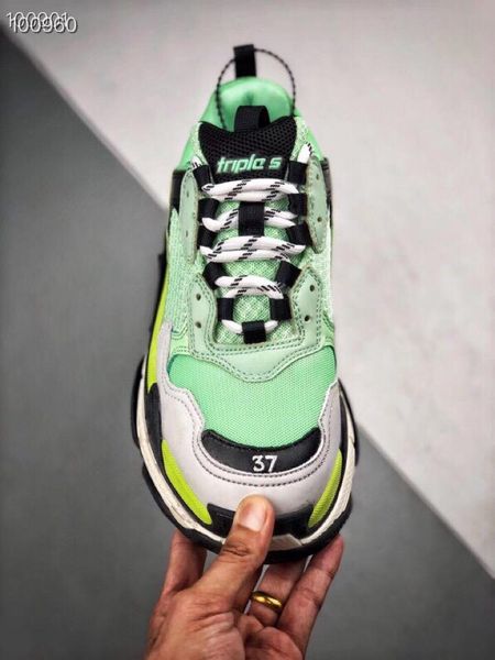 

Горячие Продажи-Мода Париж 17FW Triple-S Тапки Triple S Повседневная Папа Обувь для мужчин