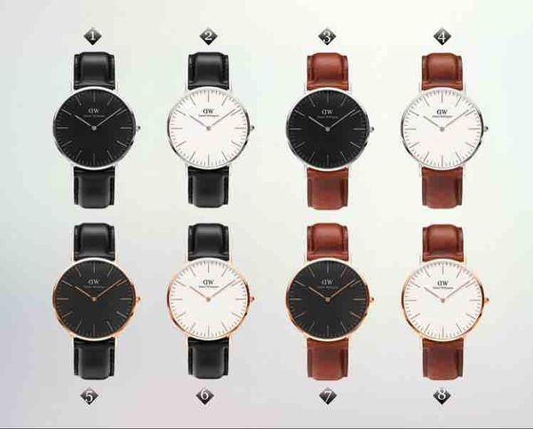 

New fashion Mens womens Daniel Wellington watches 40mm Men watches 36 Women Watches DW Quartz Watch Relogio Montre Femme
