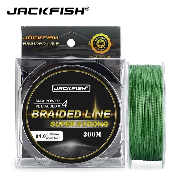 

jackfish 4 strand pe braided line 300m 10-80lb multifilament pe fishing line for carp fishing tackle saltwater pesca