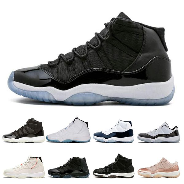 

11 11s mens womens basketball shoes bred concord 45 cap and gown legend blue prom night xi men sport shoes