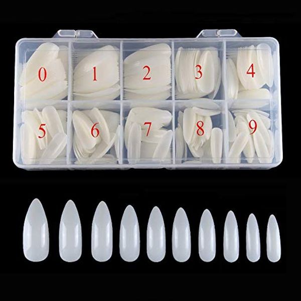 

Подсказки Aabbye Claw Stiletto False Long Nails, резкие французские искусственные 10 размеров 500 шт