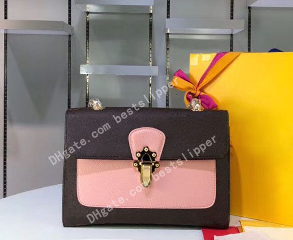 

victoire luxury handbags real leather lady shoulder bags for women brown flower fashion designer chains totes messenger bags pm 41731